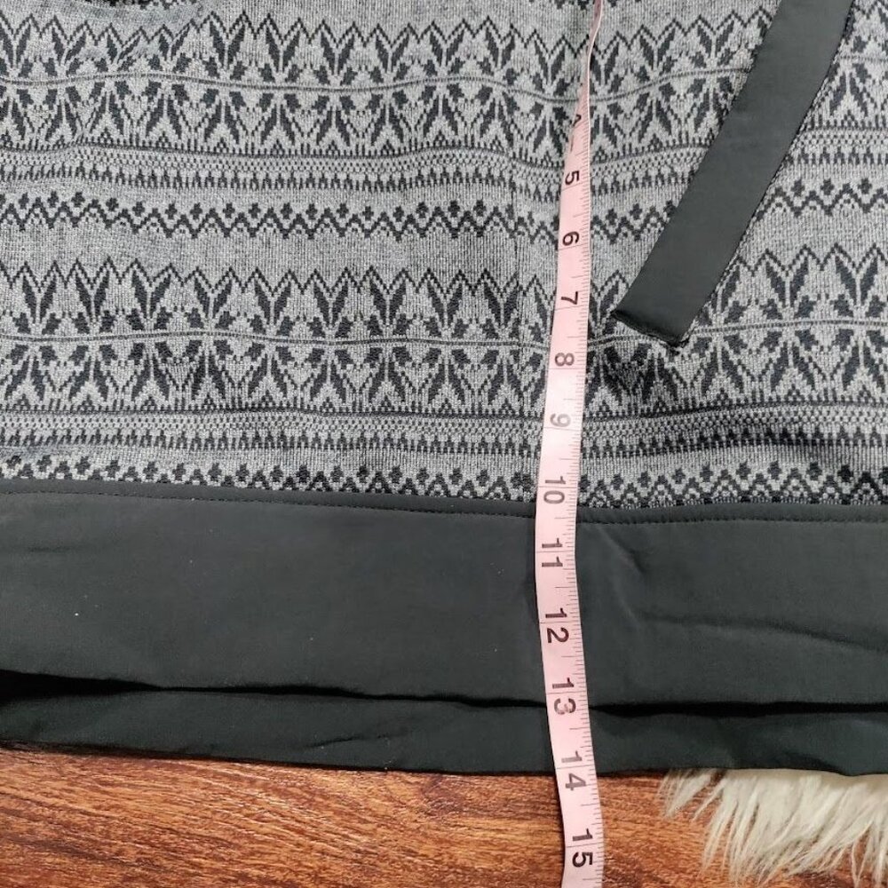 NWT Free People Womens L Movement Heritage Oversized Pullover Poncho Black/Grey - Picture 9 of 10